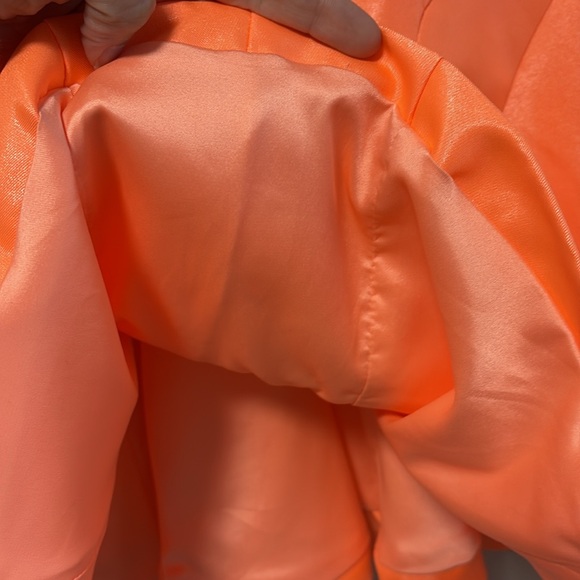 NWT Do+Be Neon Orange Taffeta Mini Dress Size Small - Picture 4 of 9